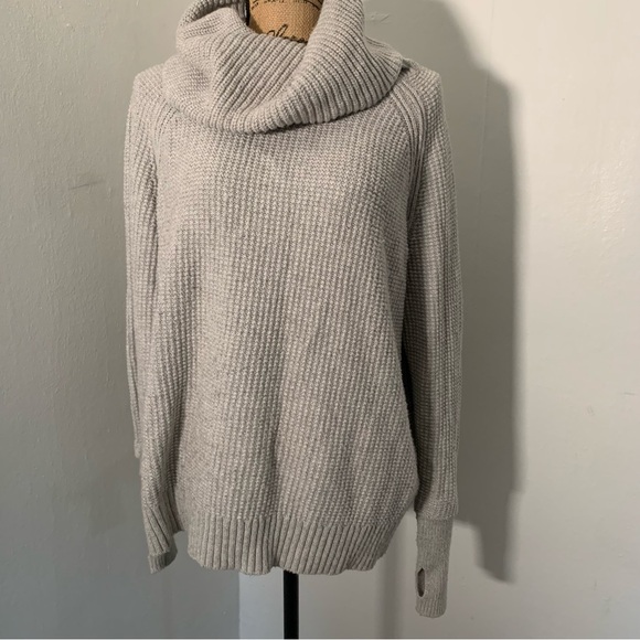 Market & Spruce Cowl Neck Cotton Blend Sweater - Picture 2 of 7